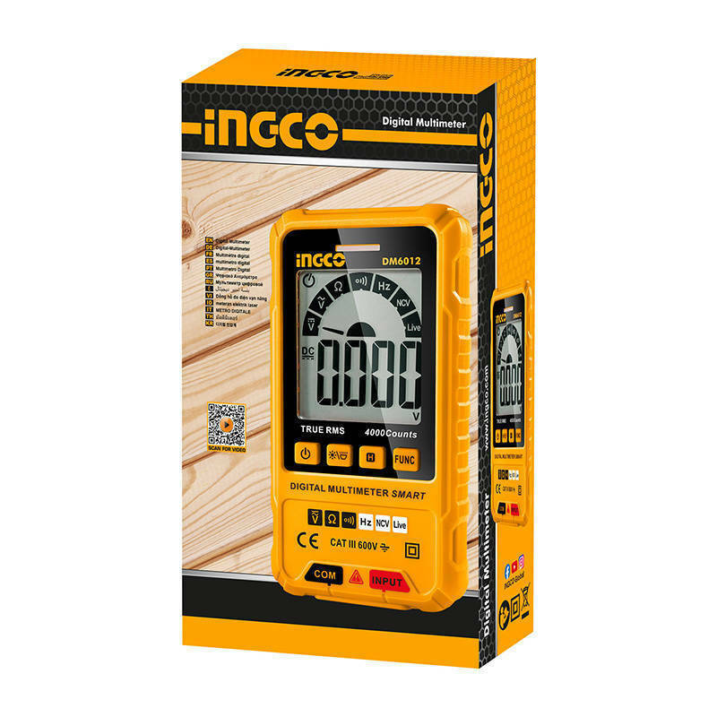 Ingco DM6012 Ψηφιακό Πολύμετρο True RMS με Μέτρηση AC / DC / Αντίστασης - Image 2